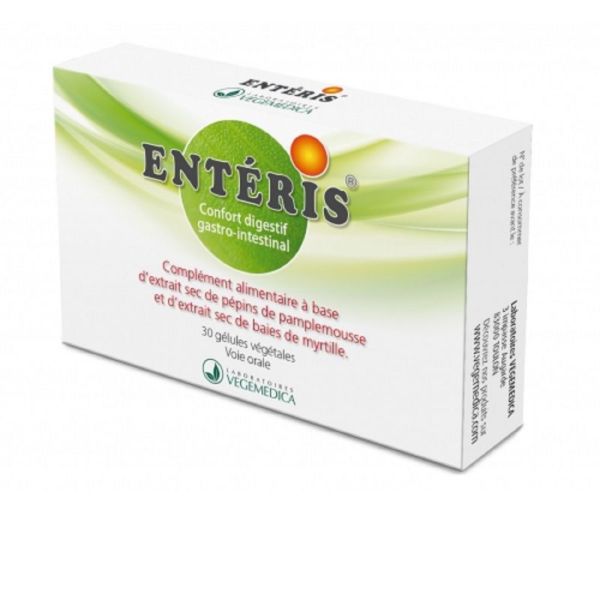 ENTERIS 30 Gélules - Complément Alimentaire à Base de Plantes - Troubles Gastro-Intestinaux Aiguës