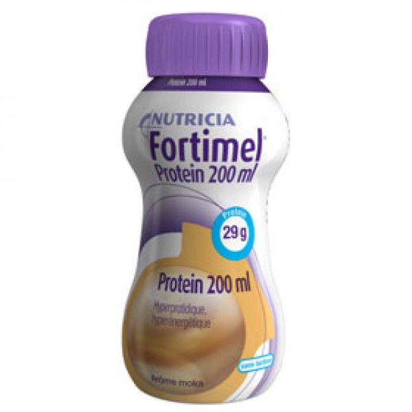 FORTIMEL Protein Moka 200ml HP/HE - Complément Nutritionnel Hyper Protidique et Hyper Energétique en