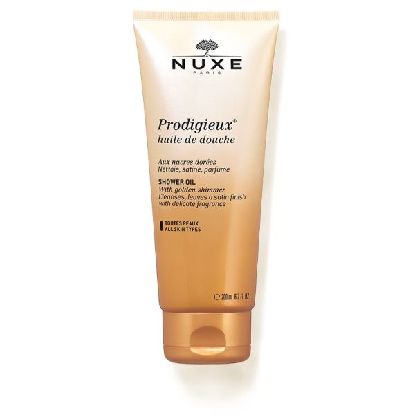 NUXE PRODIGIEUX Huile de Douche 200ml aux Nacres Dorées - Toutes Peaux