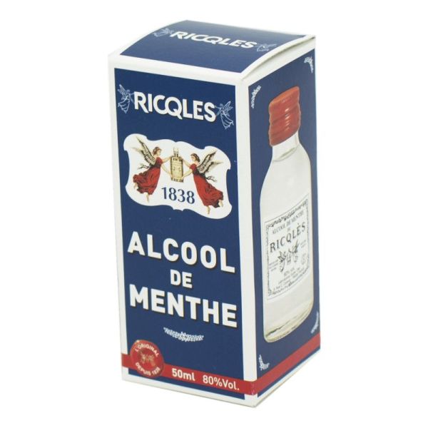 RICQLES Alcool de Menthe Forte 80% par Volume - 50 ml