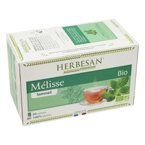 HERBESAN BIO MELISSE 20 Sachets de 1.5g - Sommeil Serein, Endormissement