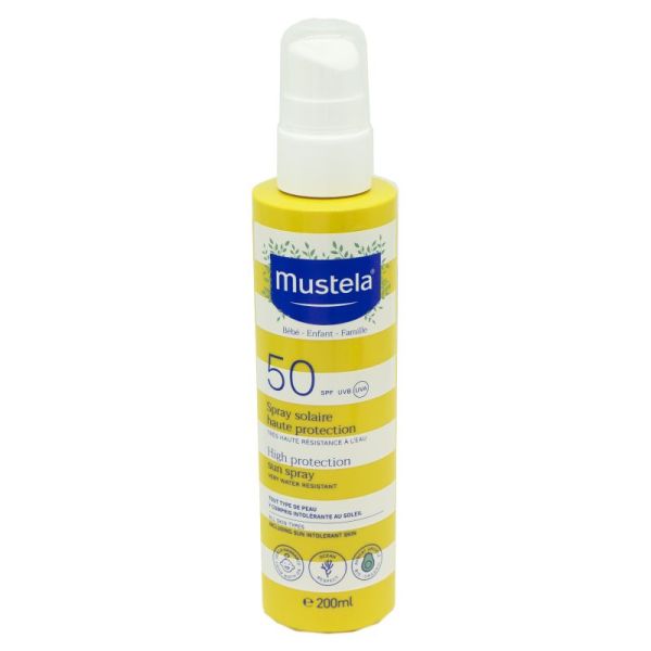 MUSTELA Spray Solaire Haute Protection SPF50 200ml - Visage et Corps