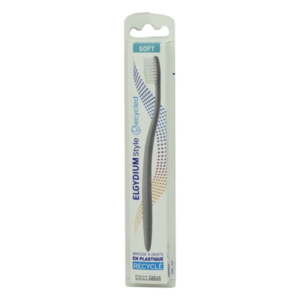 ELGYDIUM STYLE Recycled 1 Brosse à Dents SOFT - Plastique 100% Recyclé