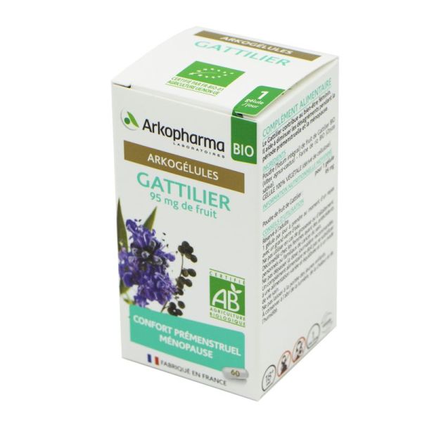 ARKOGELULES BIO Gattilier 95mg de Fruit Bte/60 - Confort Prémenstruel, Ménopause