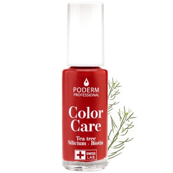 PODERM PROFESSIONAL Color Care Rouge Allure 8ml - Vernis à Ongles Tea Tree