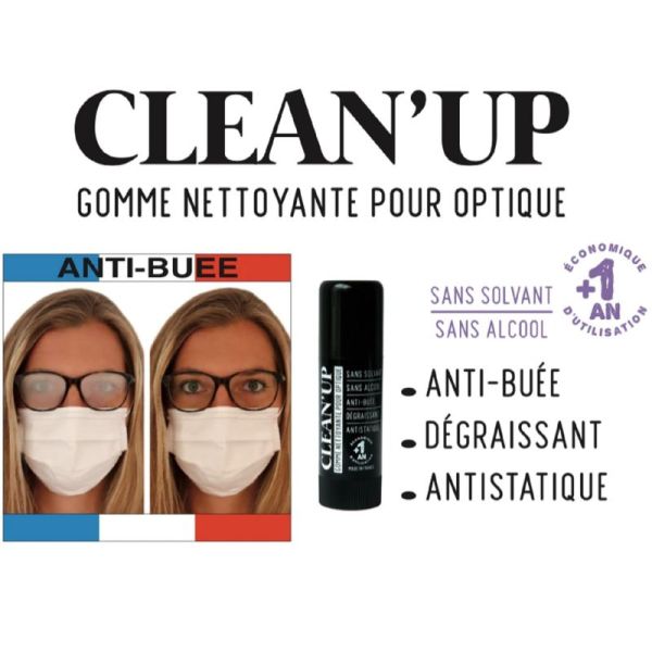 CLEAN'UP Gomme Nettoyante pour Optique 5g