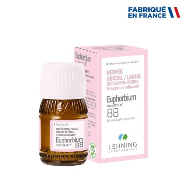 Lehning Euphorbium N°88 complexe Herpès labial - Flacon 30 ml