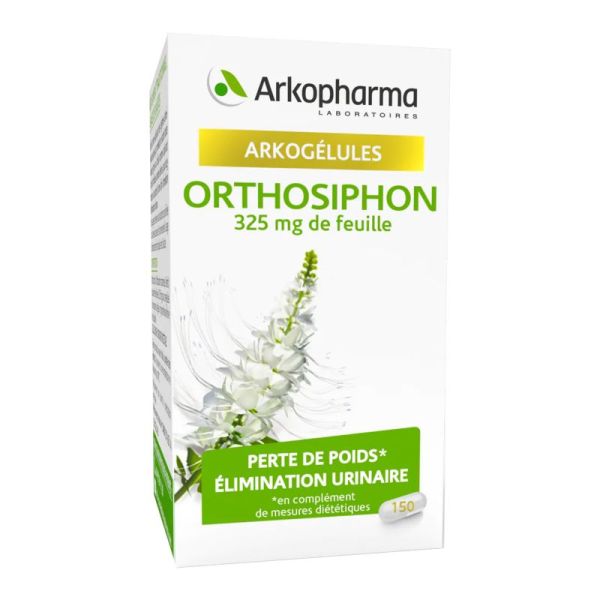 ARKOGELULES Orthosiphon 325mg de Feuilles - Bte/150 - Perte de Poids, Elimination Urinaire