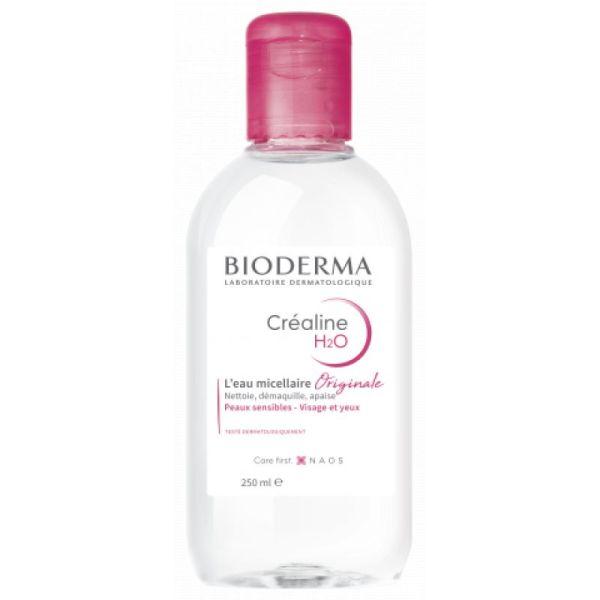 BIODERMA CREALINE H2O 250ml Solution Eau Micellaire Démaquillante sans Rinçage - Peau Sensible