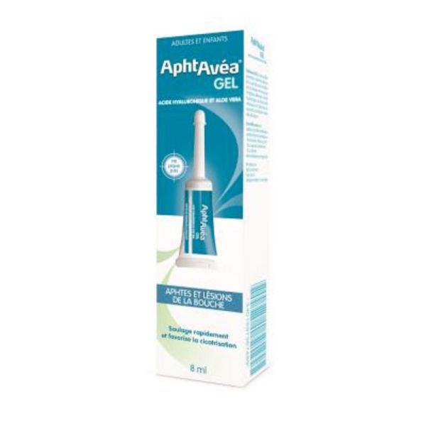 APHTAVEA Gel 8ml - Gel Buccal Aphtes et Lésions de la Bouche - Acide Hyaluronique, Aloe Vera