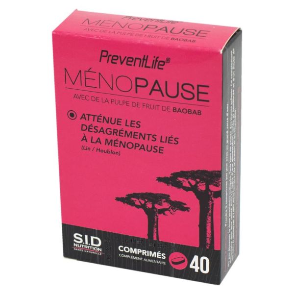 PREVENTLIFE MENOPAUSE 40 Comprimés -  Atténue les Désagréments Liés à la Ménopause