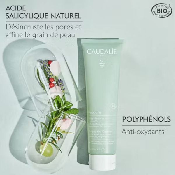 VINOPURE BIO Gelée Nettoyante Purifiante 150ml - Peaux Mixtes à Tendance Acnéique