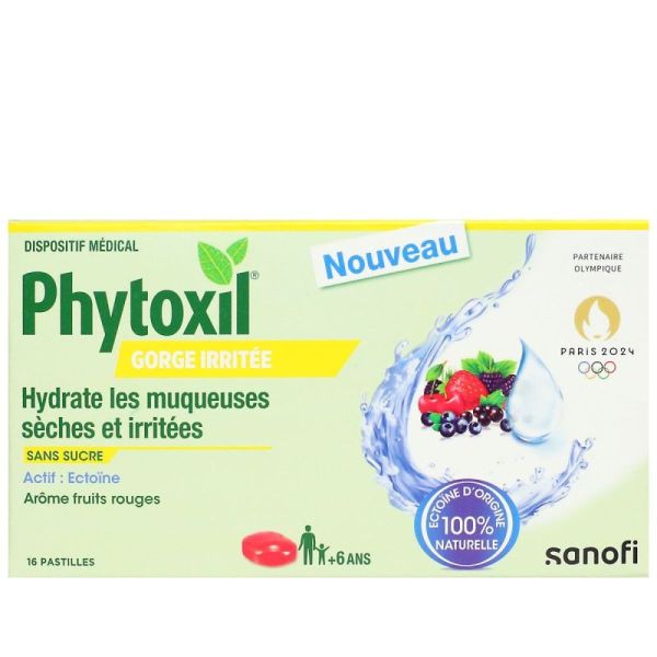 Phytoxil Gorge irritée +6 ans fruits rouges 16 pastilles