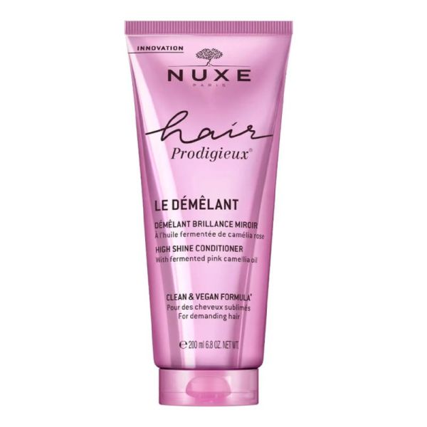 NUXE HAIR PRODIGIEUX Le Démêlant Brillance Miroir 200ml - A l' Huile Fermentée de Camélia Rose