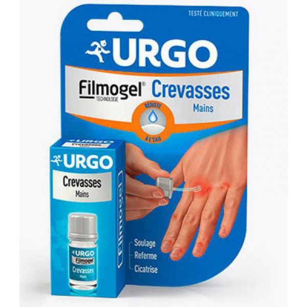 URGO FILMOGEL Crevasses Mains - Soulage, Accélère et Cicatrise les Crevasses des Mains - Dès 3 ans -