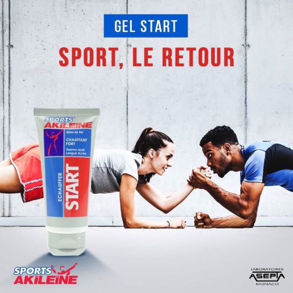 AKILEINE SPORTS START Gel 75ml - Thermo Actif, Chauffant Fort