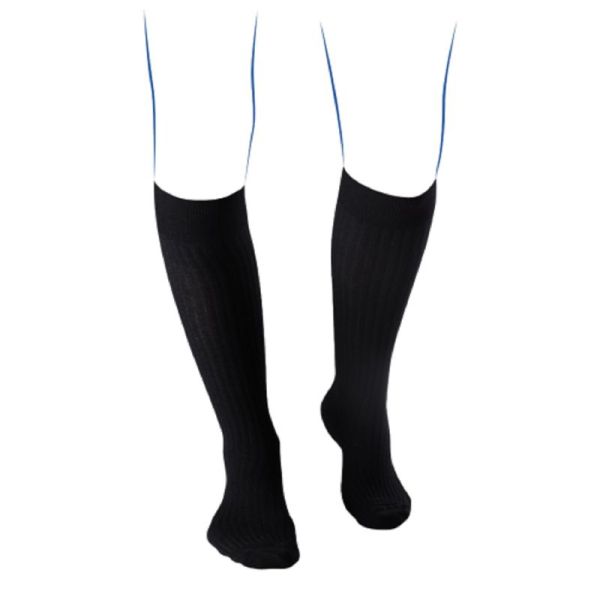 VENOFLEX Fast Laine Noir - Chaussette de Contention en Laine Homme Classe 2 - 15-20 mmHg / 20.1-27 hPa