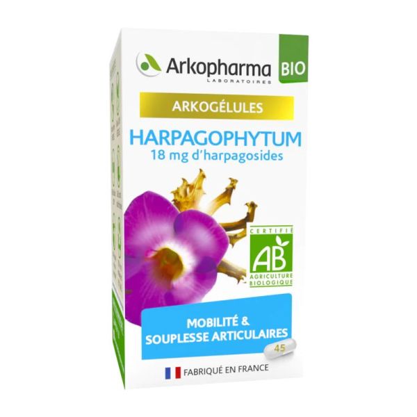 ARKOGELULES BIO Harpagophytum 18mg d' Harpagosides - Bte/45 - Mobilité et Souplesse Articulaire