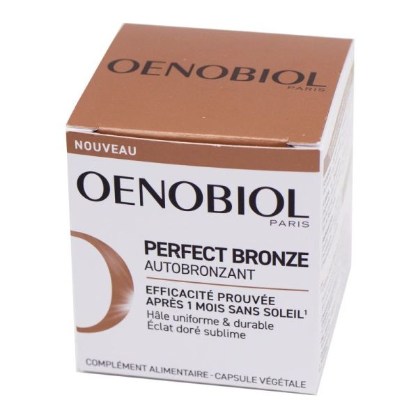 OENOBIOL PERFECT BRONZE Autobronzant 30 Capsules - Préparateur Solaire, Perfecteur de Bronzage