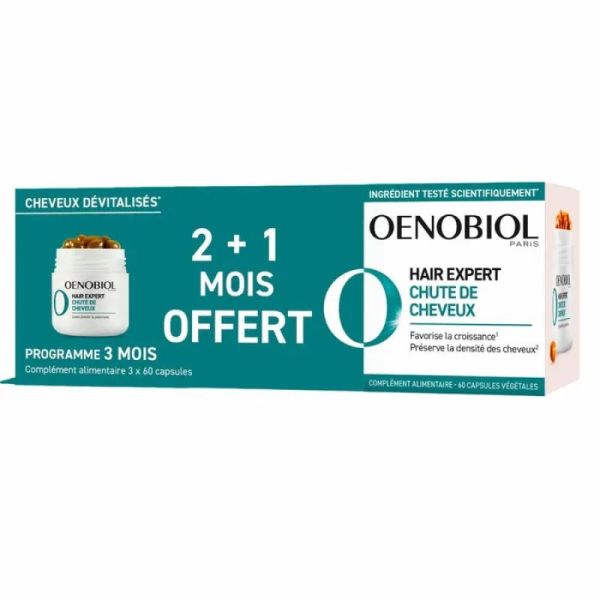 Oenobiol Hair Expert chute cheveux 3x30 capsules