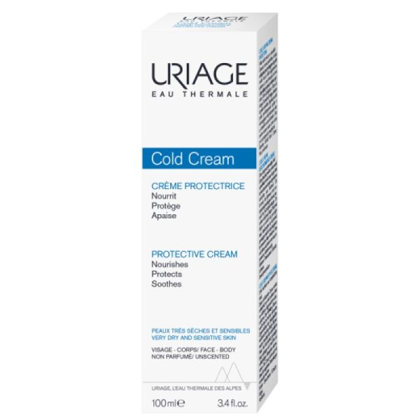 URIAGE Cold Cream Crème Protectrice sans Parfum 100ml - Peaux très Sèches et Sensibles