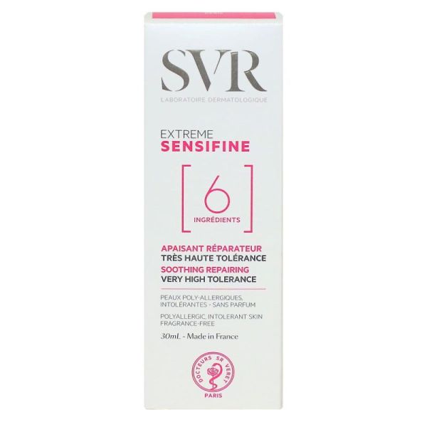 SVR Extreme Sensifine 6 ingrédients apaisant réparateur soin 30ml