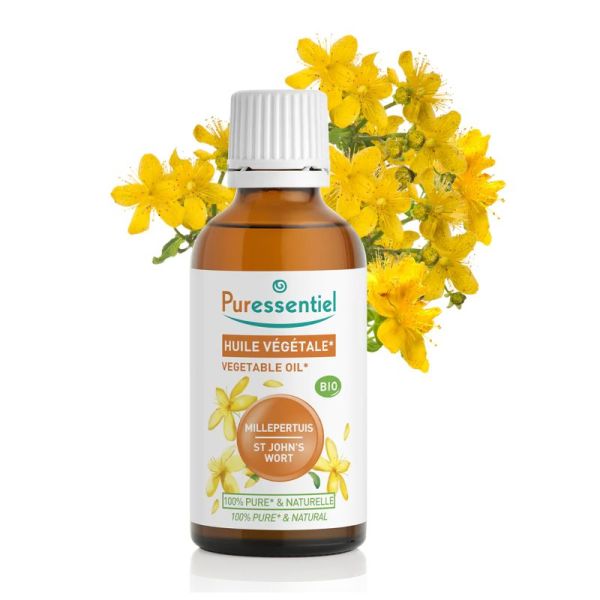 PURESSENTIEL Huile Végétale Bio MILLEPERTUIS (Hypericum perforatum) 50ml - 100% Pure et Naturelle