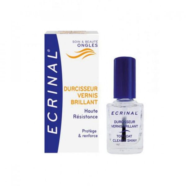 ECRINAL Durcisseur Vernis Brillant Haute Résistance - Ongles Mous, Cassants et Fragiles - Fl/10ml -