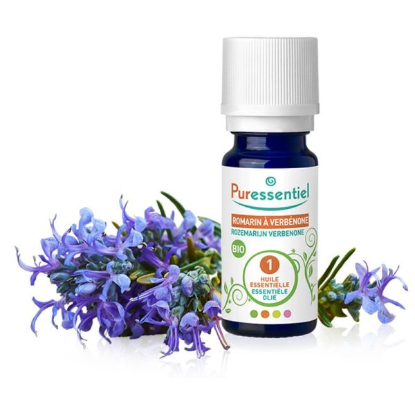 PURESSENTIEL BIO Romarin à Verbénone 5ml - Huile Essentielle Rosmarinus officinalis verbenoniferum