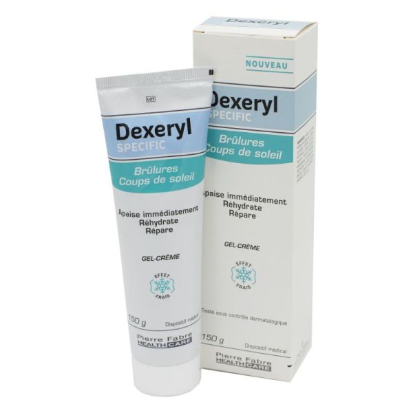 DEXERYL SPECIFIC 150g Gel Crème Brûlures, Coups de Soleil - Dès 24 Mois