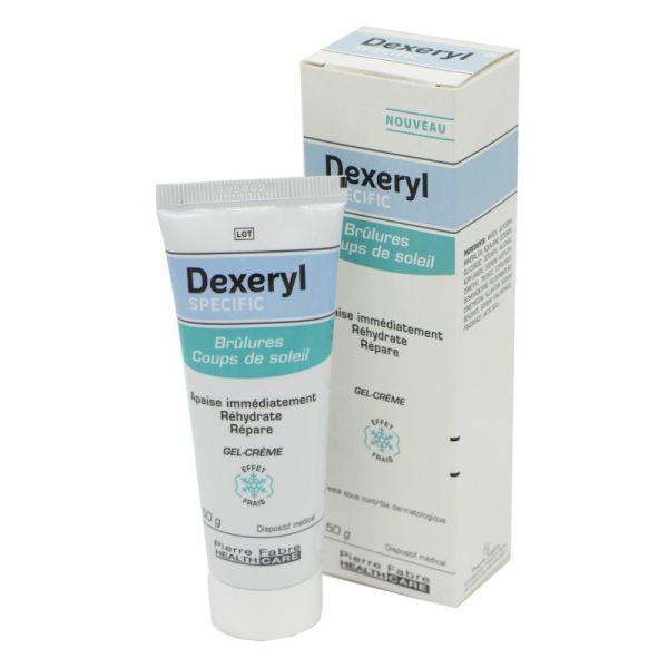 DEXERYL SPECIFIC 50g Gel Crème Brûlures, Coups de Soleil - Dès 24 Mois