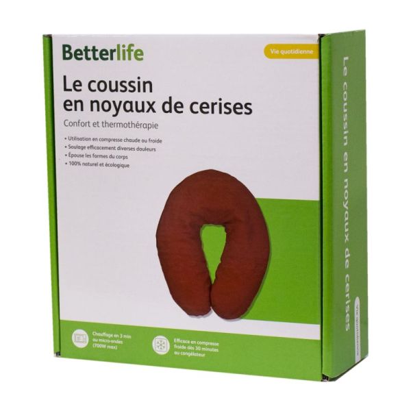 BETTERLIFE le Coussin en Noyaux de Cerises - Confort et Thermothérapie - 1  Unité