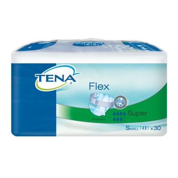TENA FLEX Super S Small Hanches de 61 à 87 cm - Change Complet avec Ceinture pour Fuites Urinaires F