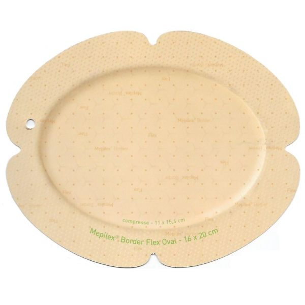 MEPILEX BORDER Flex Oval 16 x 20 cm - Pansement Hydrocellulaire Morpho Adaptable - Bte/10