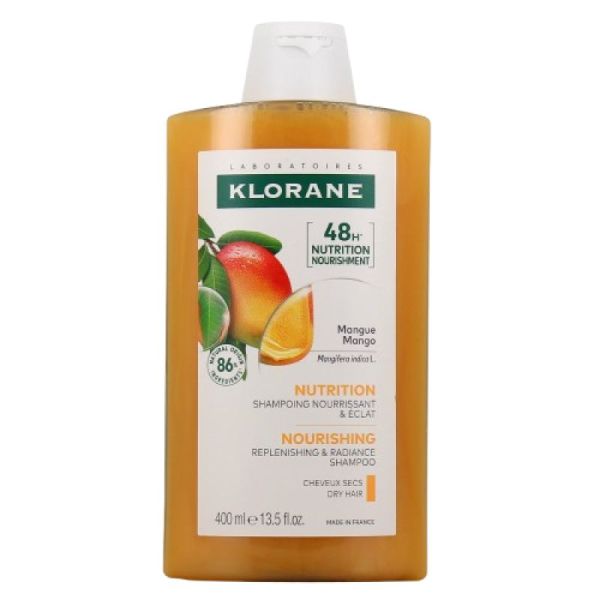 KLORANE Nutrition shampooing à la mangue cheveux secs 400ml - 3282770140941