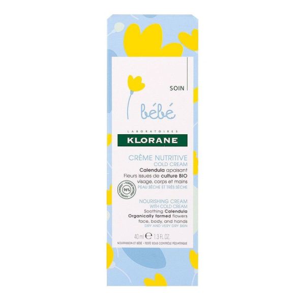 Klorane Bébé Crème Nutritive au Cold Cream 40ml