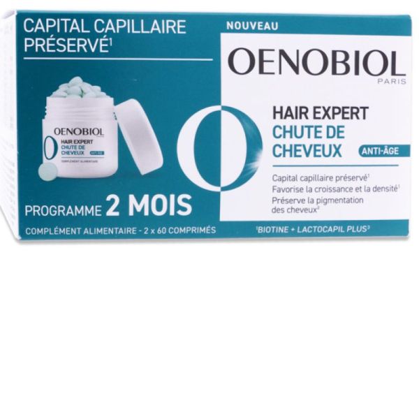 OENOBIOL HAIR EXPERT Chute de cheveux Anti-âge 2X60 comprimés