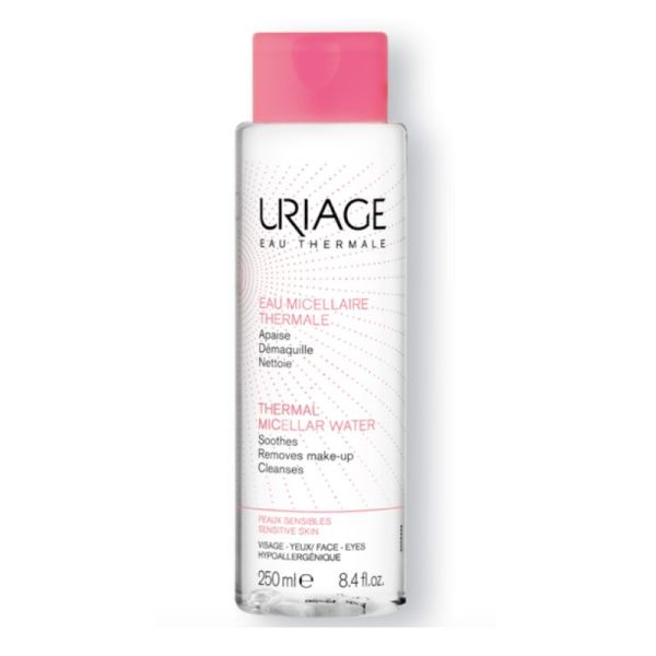 URIAGE Eau Micellaire Thermale 250ml Peaux Sensibles Sujettes aux Rougeurs - Visage, Yeux