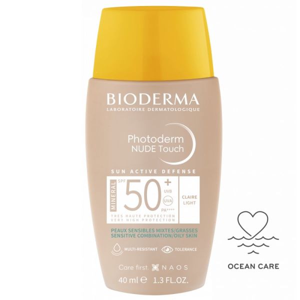 PHOTODERM NUDE TOUCH Mineral Claire SPF50+ 40ml - Peaux Claires Sensibles Mixtes à Grasses