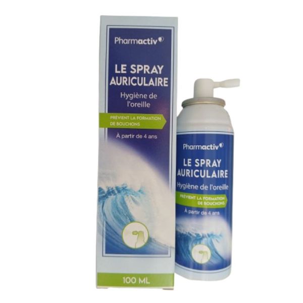 PHARMACTIV - Le spray auriculaire - Hygiène de l'oreille à partir de 4 ans - Prévient la formation de bouchons- 100 ML