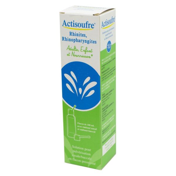 Actisoufre, solution pour pulvérisation nasale et buccale, Spray 100 ml