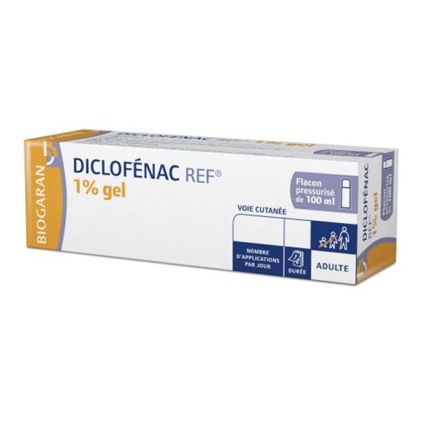 Diclofenac Biogaran1%, gel - Flacon pressurisé 100 ml