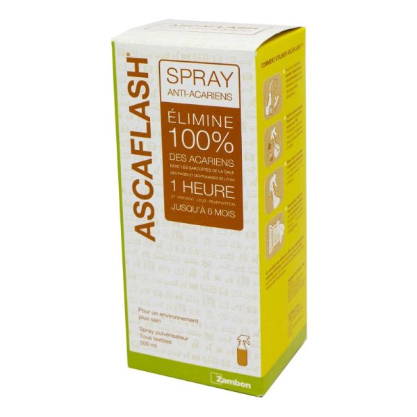 ASCAFLASH Spray Anti Bactérien - Spray Pulvérisateur Anti Bactérien qui Elimine 100% des Acariens