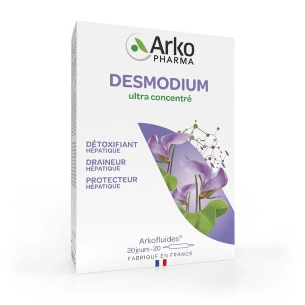 ARKOFLUIDES Desmodium 2300mg - Détoxifiant et Protecteur Hépatique - Innovation UltraExtract
