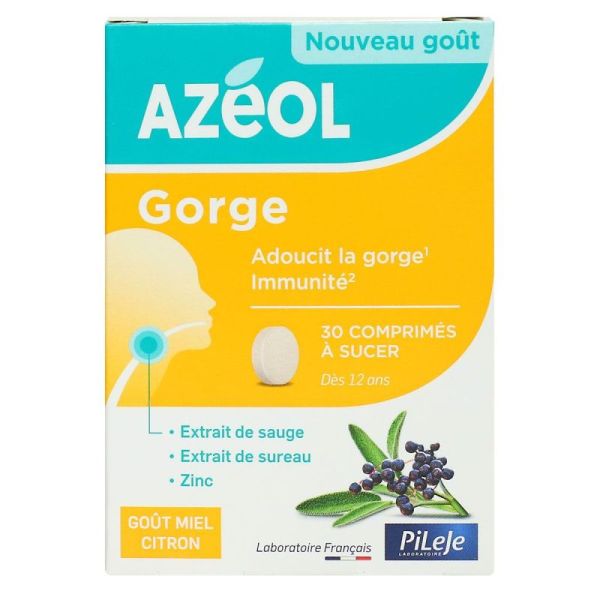 PILEJE Azeol gorge goût miel citron 10 comprimés à sucer