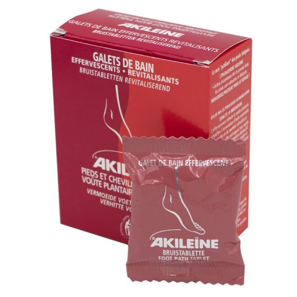 AKILEINE Galet de Bain Revitalisant 6x 20g - Pour Pieds et Chevilles Fatiguées