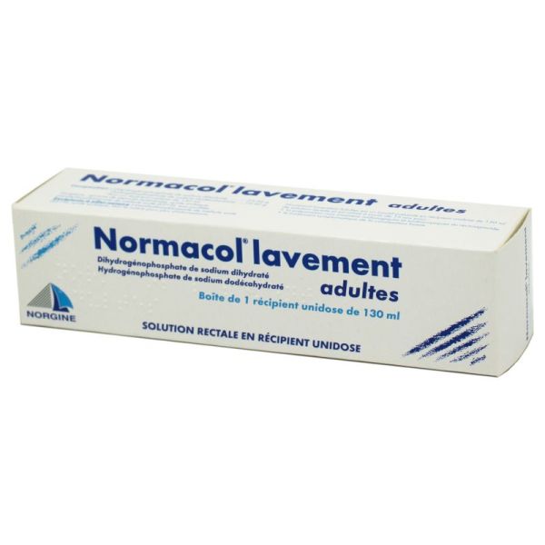 Normacol Adulte Lavement unidose - Flacon 130 ml + canule