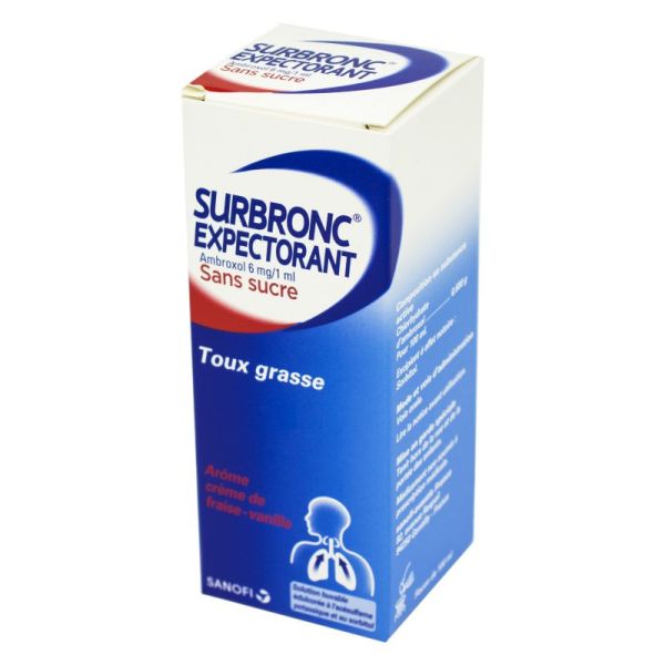 Surbronc Expectorant Ambroxol,solution buvable, sans sucre - Flacon 100 ml