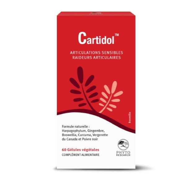 CARTIDOL 60 Gélules Végétales - Articulations Sensibles, Raideurs Articulaires