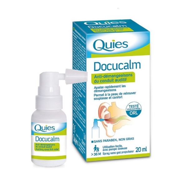 DOCUCALM Spray 20ml - Solution Auriculaire Anti-Démangeaisons du Conduit Auditif